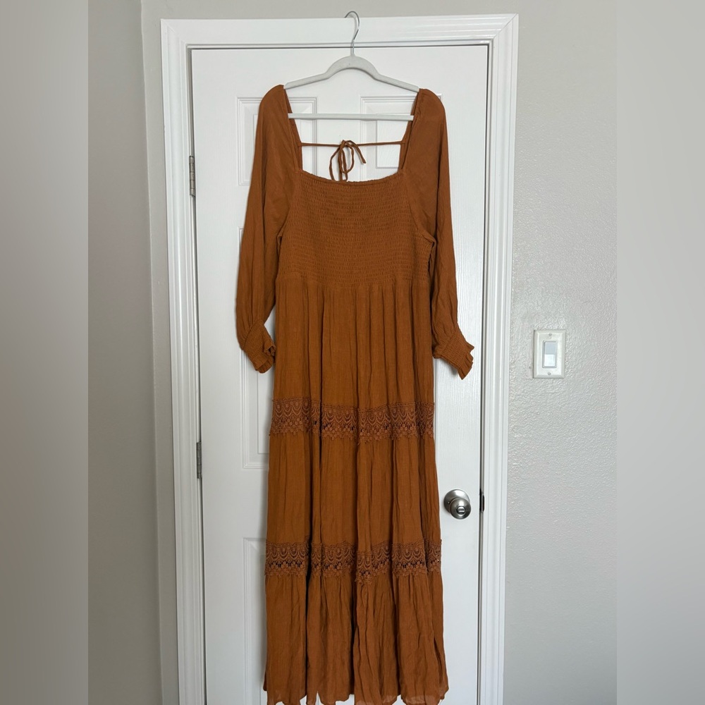 Versona Terracotta Long Sleeve Dress